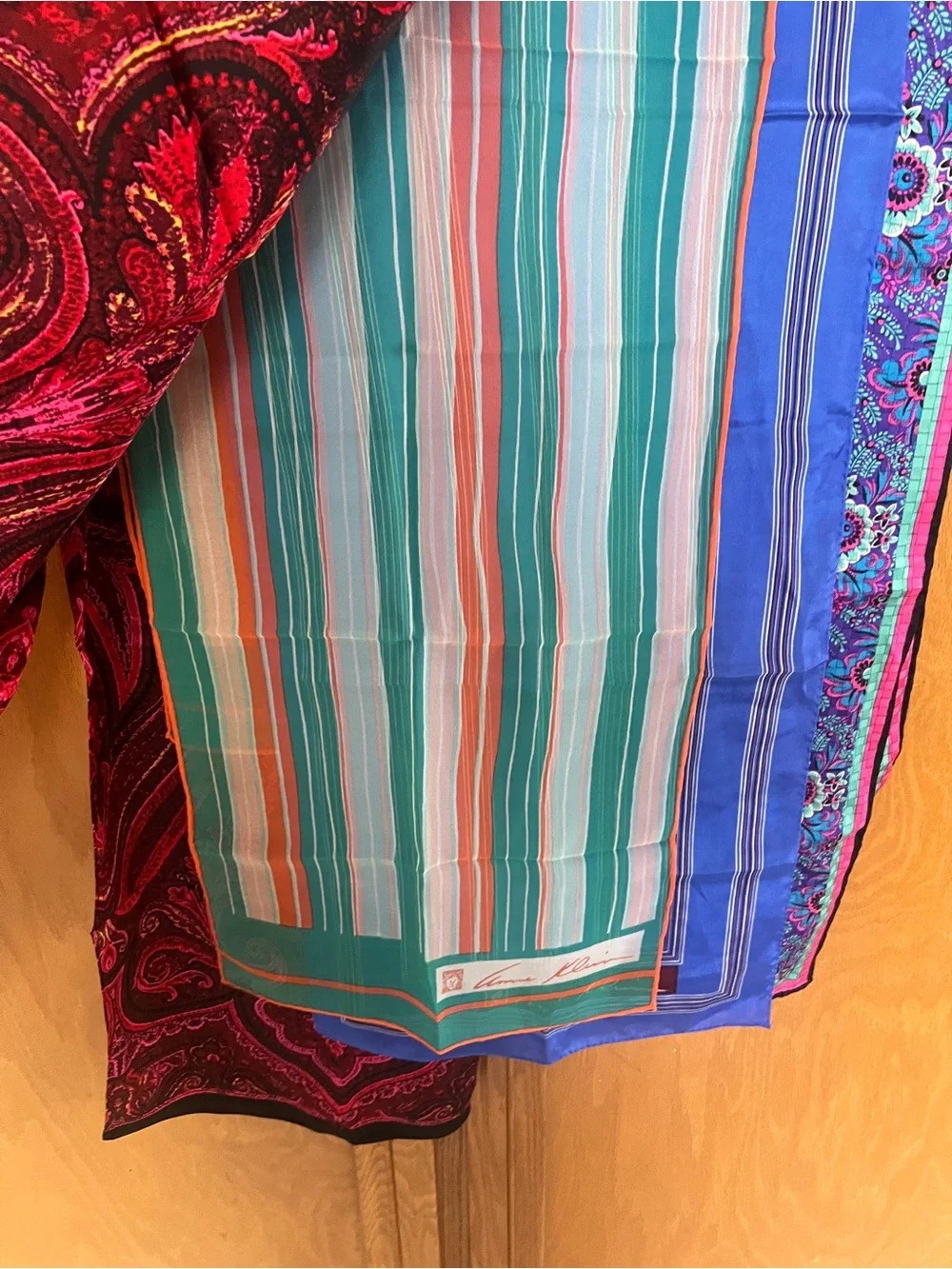 Vintage Anne Klein scarves collection of 7 -variety